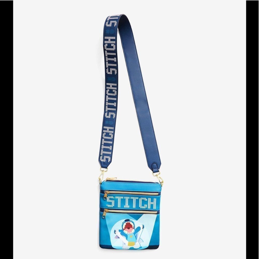- 𝅺LOUNGEFLY Disney Lilo & Stitch Elvis Stitch stage crossbody bag